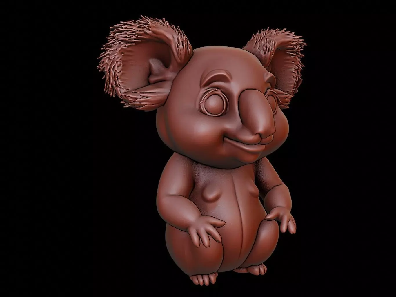 Koala Animal Bust 3D print model_0
