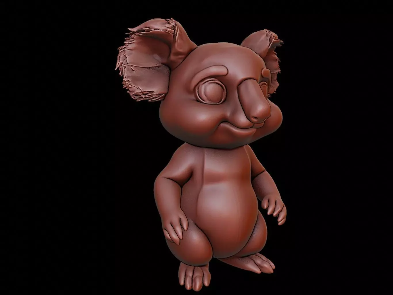 Koala Animal Bust 3D print model_0