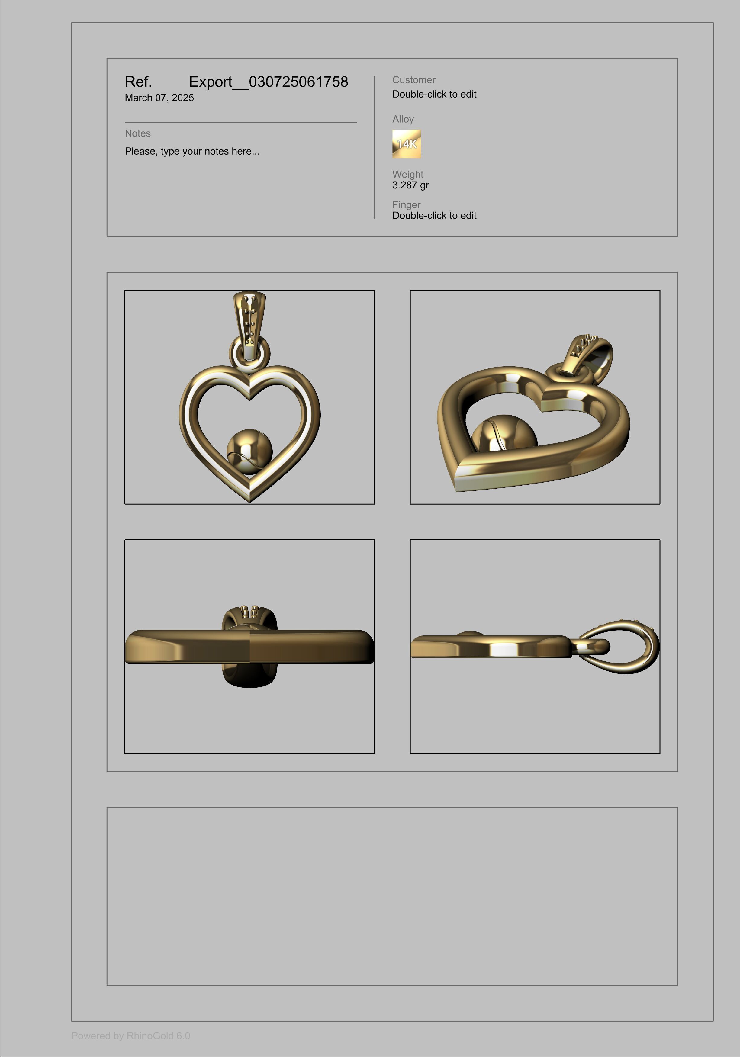 Tennis Ball  Heart Pendant Jewelry 3D print model_17