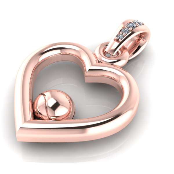 Tennis Ball  Heart Pendant Jewelry 3D print model_10