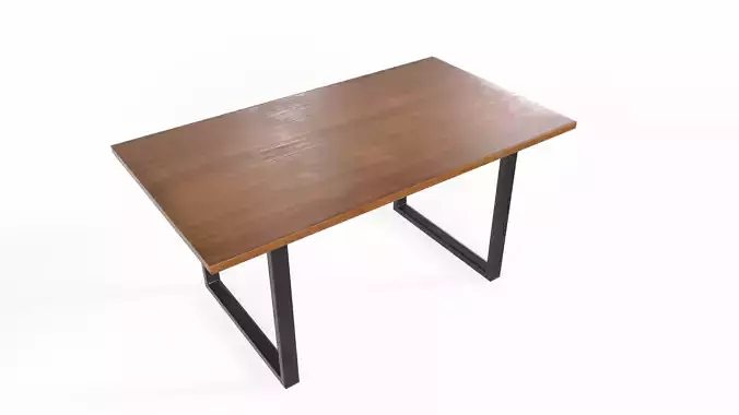 table wood Low-poly 3D model