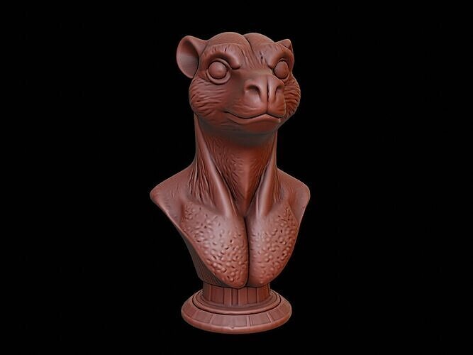 Mongoose Animal Bust 3D print model