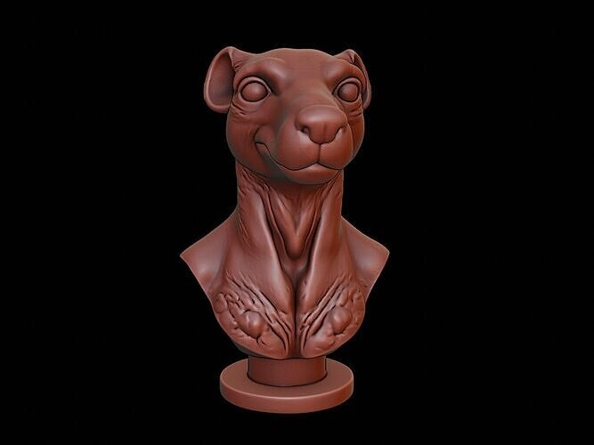 Mongoose Animal Bust 3D print model