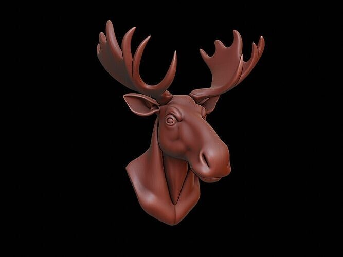 Moose Animal Bust 3D print model