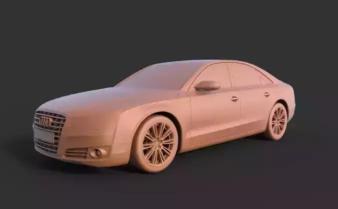 Audi A8 2014 3D print model