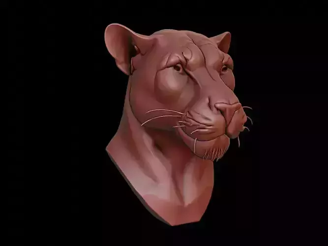 Panther Animal Bust