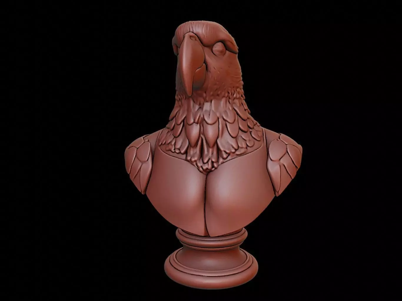 Parrot Animal Bust 3D print model_0