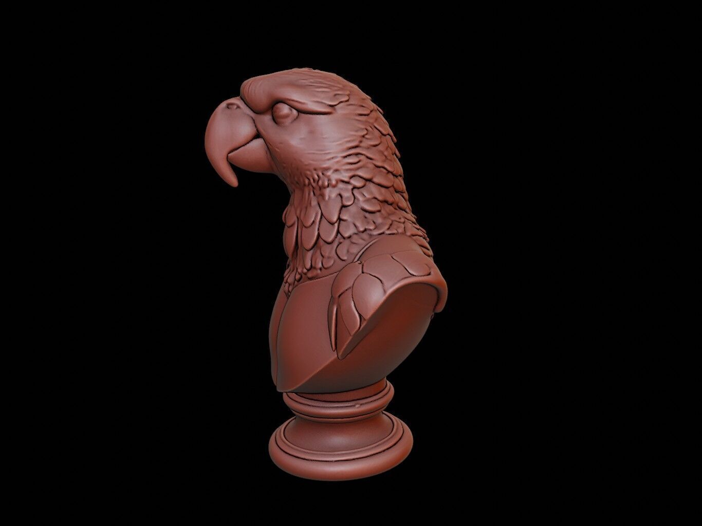 Parrot Animal Bust 3D print model_1