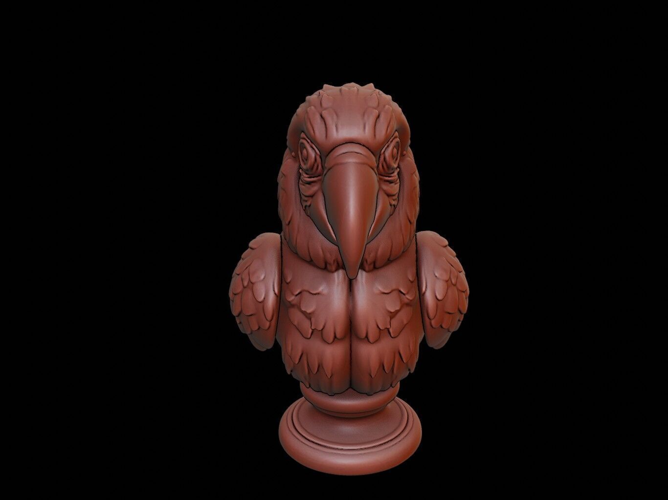 Parrot Animal Bust 3D print model_2