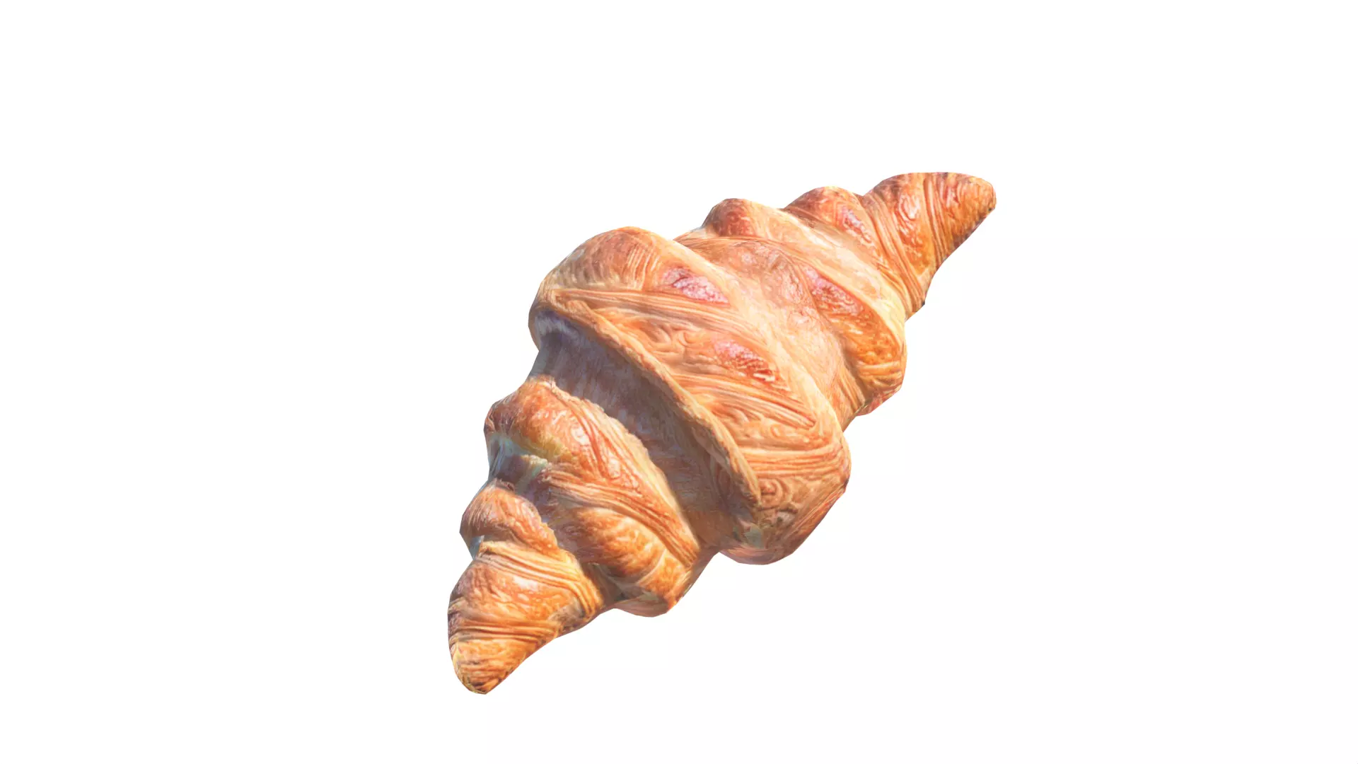 Croissant Low-poly 3D model_0