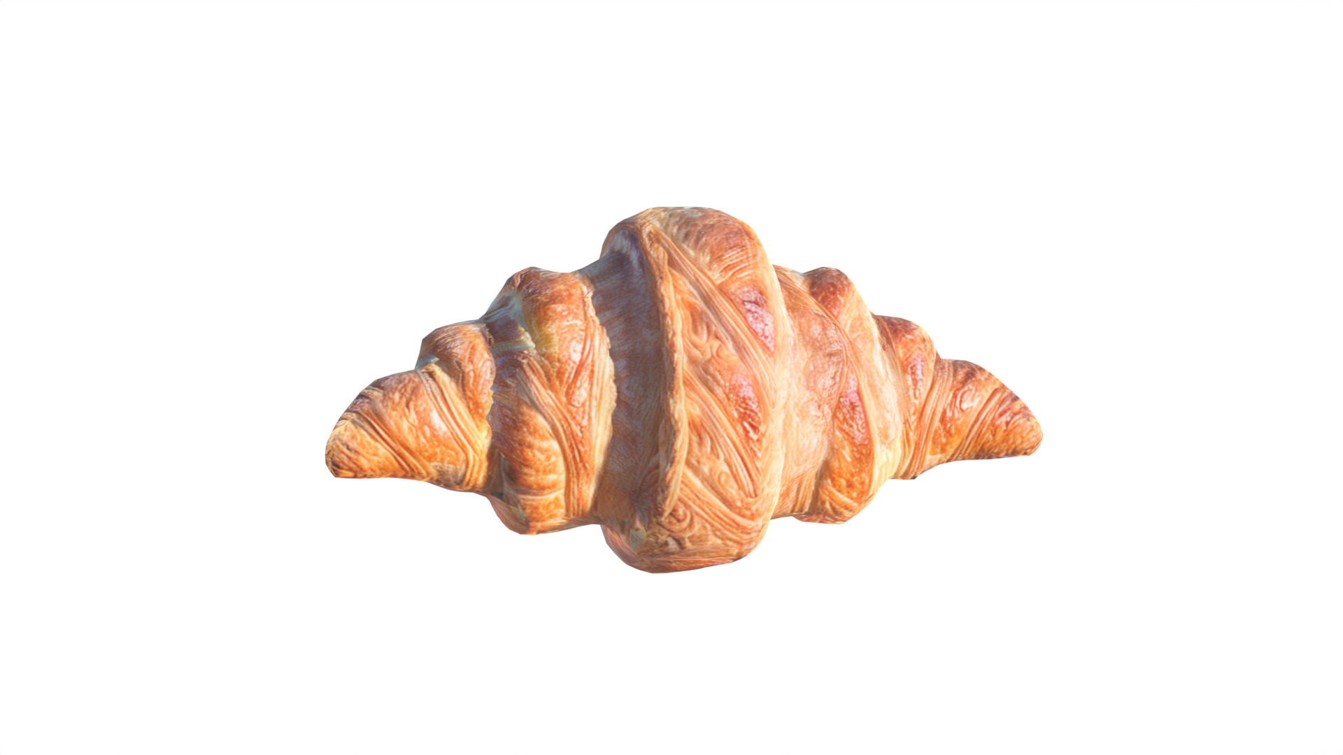 Croissant Low-poly 3D model_3