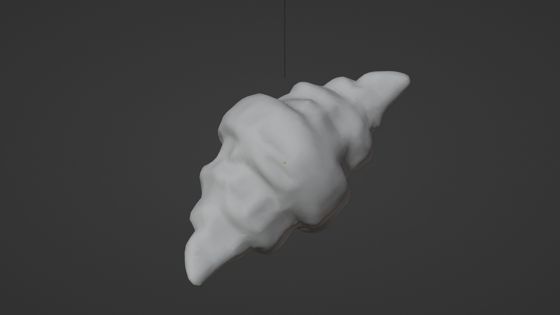 Croissant Low-poly 3D model_4