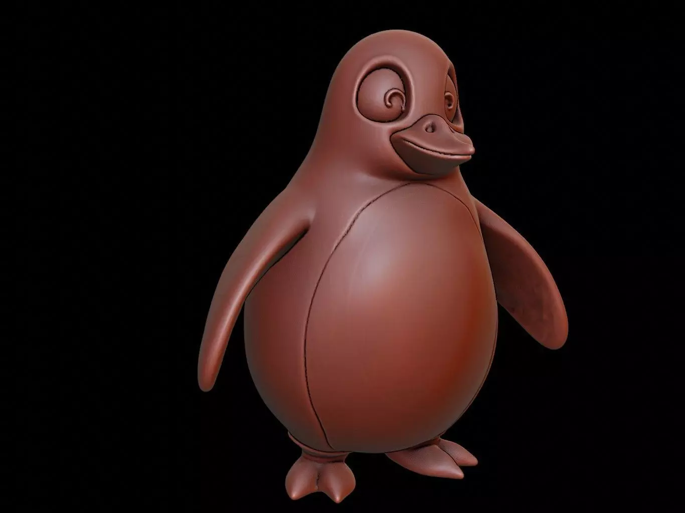 Penguin Animal Bust 3D print model_0