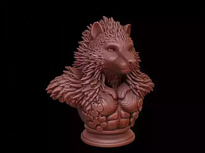 Porcupine Animal Bust
