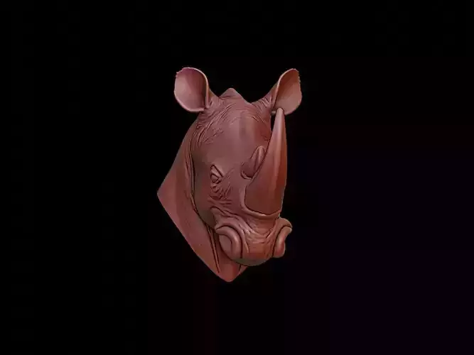 Rhino Animal Bust
