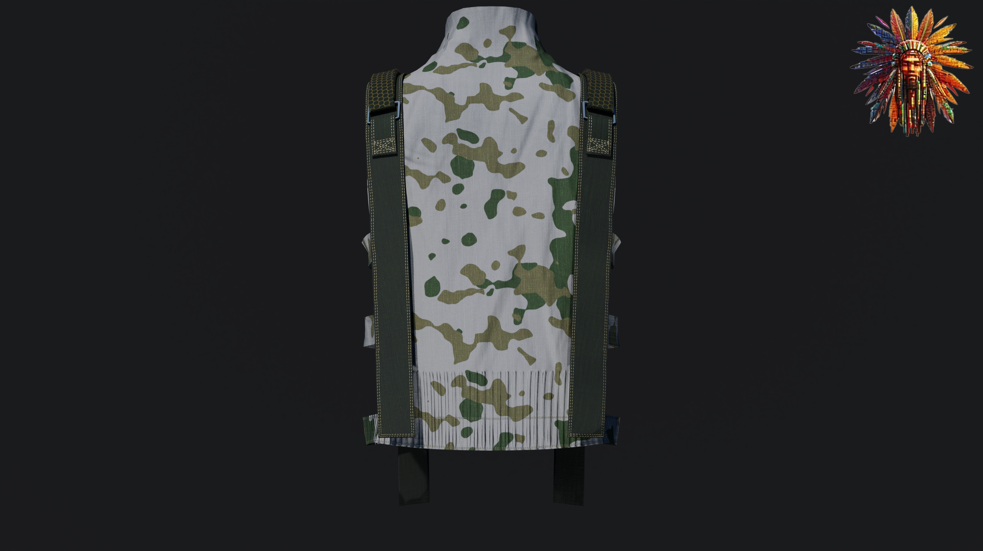 Military Tactical Vest Game Ready 3D Model Low-poly 3D model_22