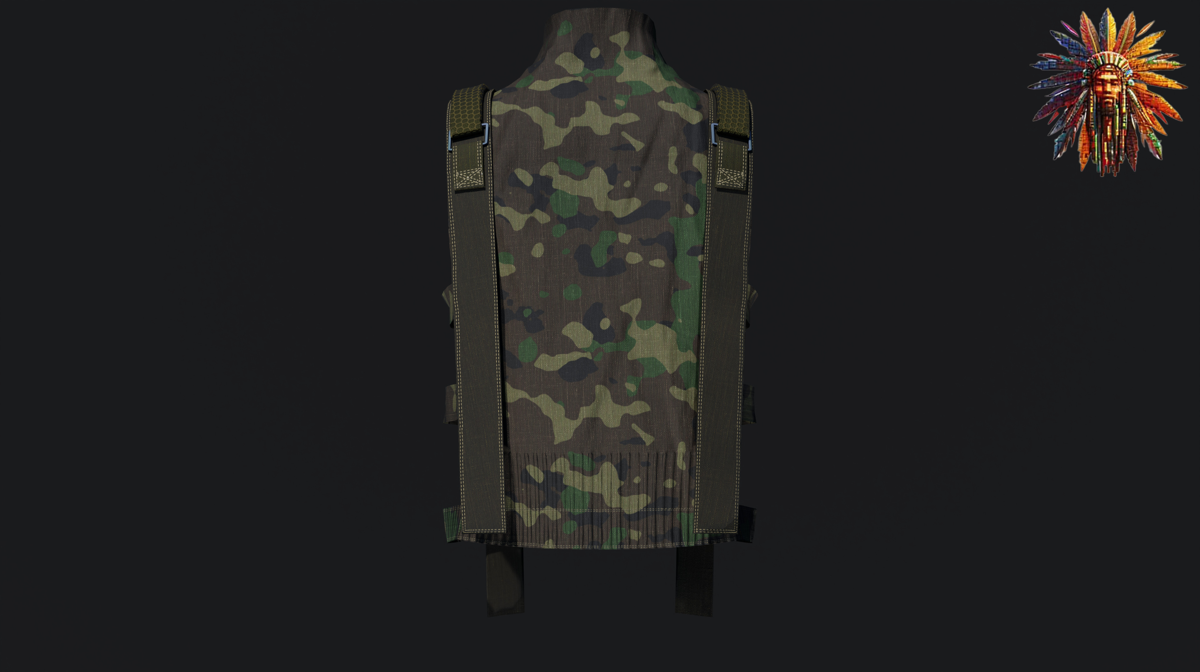 Military Tactical Vest Game Ready 3D Model Low-poly 3D model_20