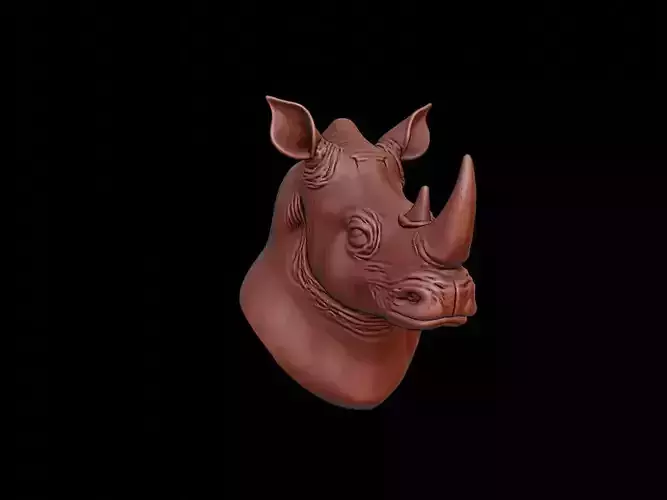 Rhino Animal Bust