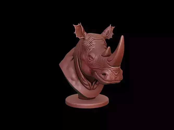 Rhino Animal Bust