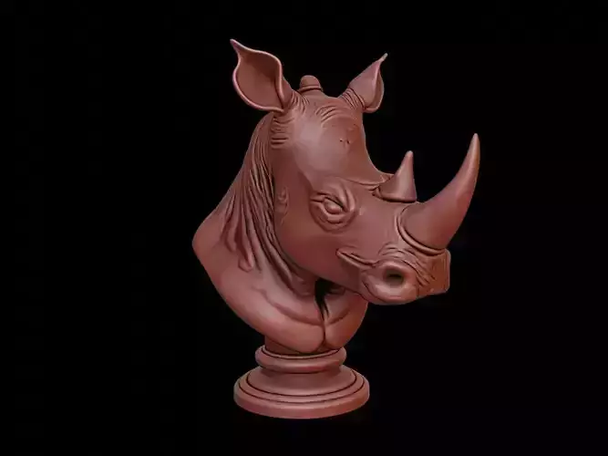 Rhino Animal Bust