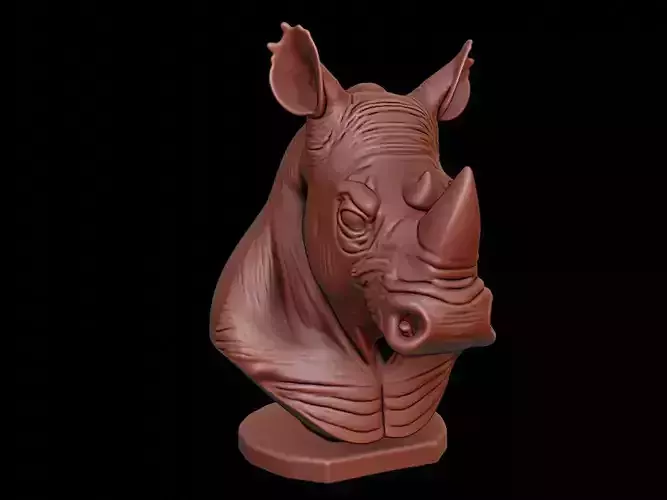 Rhino Animal Bust
