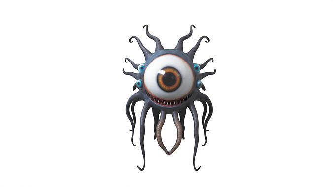 eyeball monster Low-poly 3D model