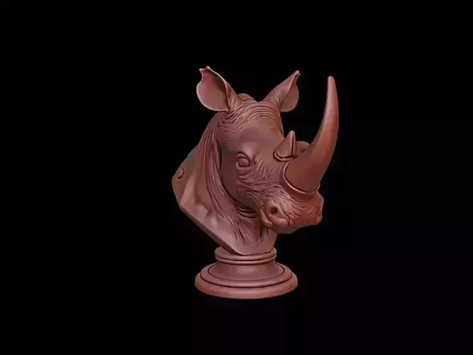 Rhino Animal Bust