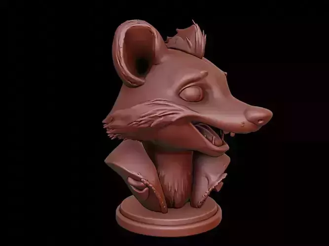Skunk Animal Bust 3D print model