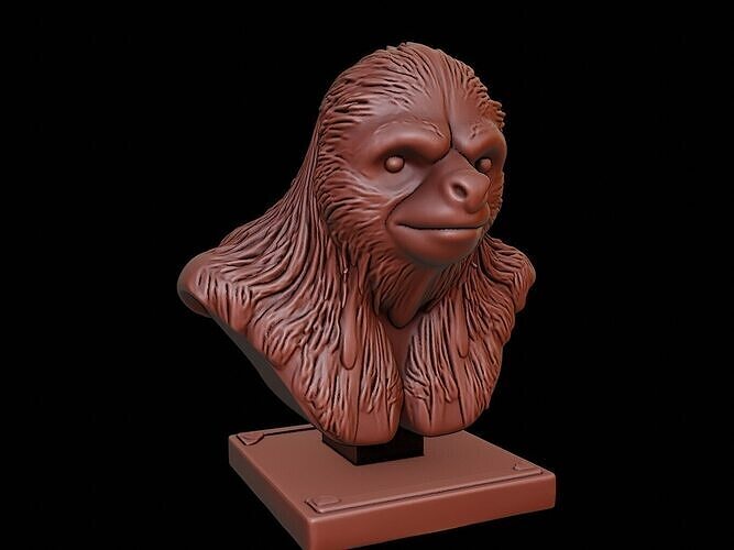 Sloth Animal Bust 3D print model