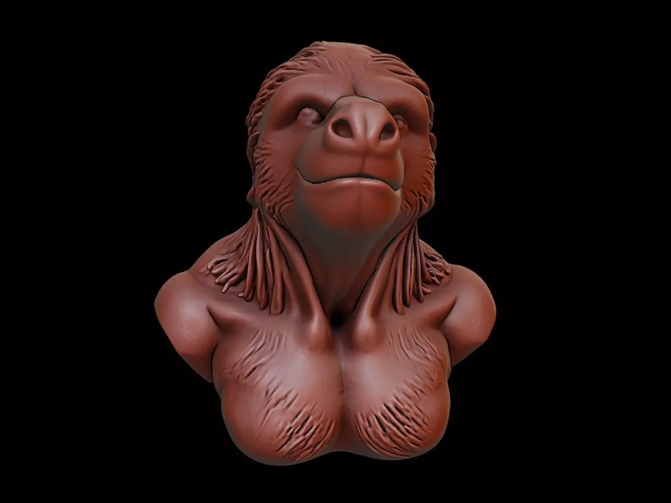 Sloth Animal Bust 3D print model