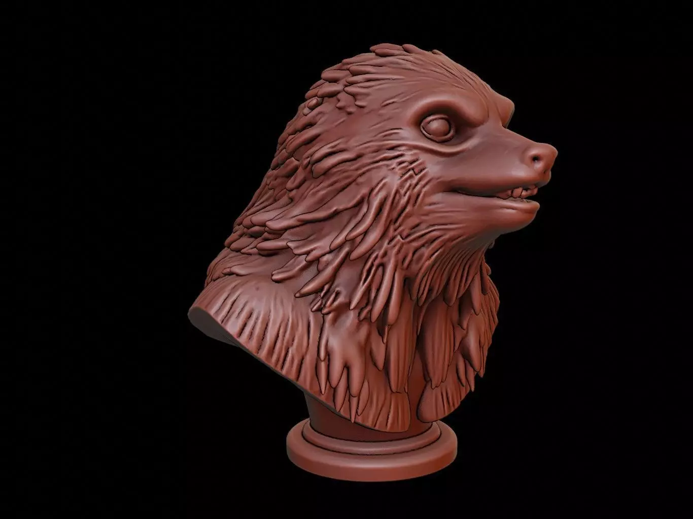 Sloth Animal Bust 3D print model