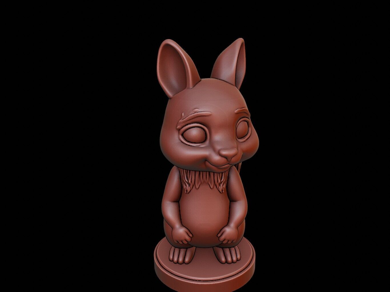 Squirrel Animal Bust 3D print model_2