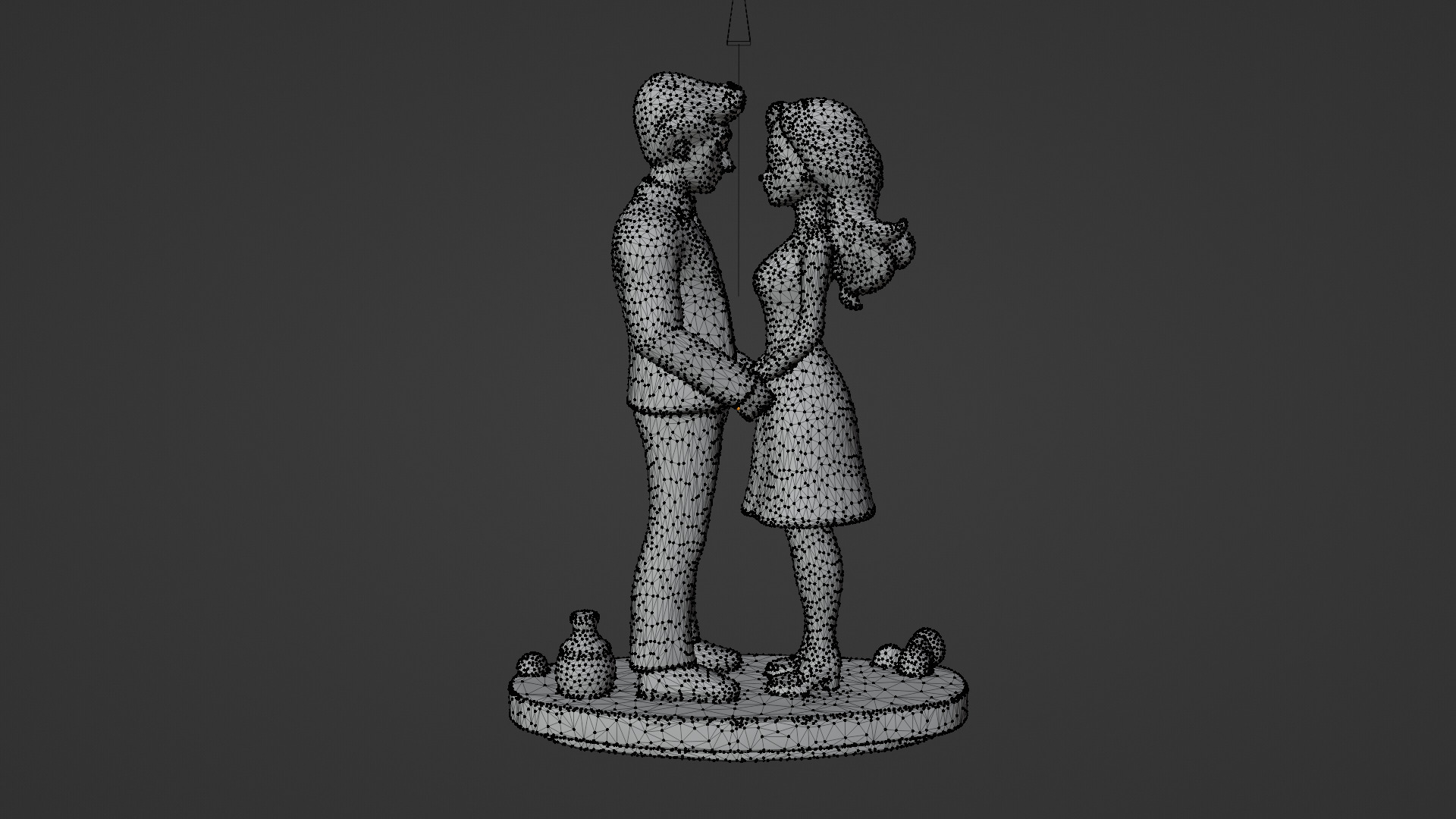 Romantic couple  gift Low-poly 3D model_5