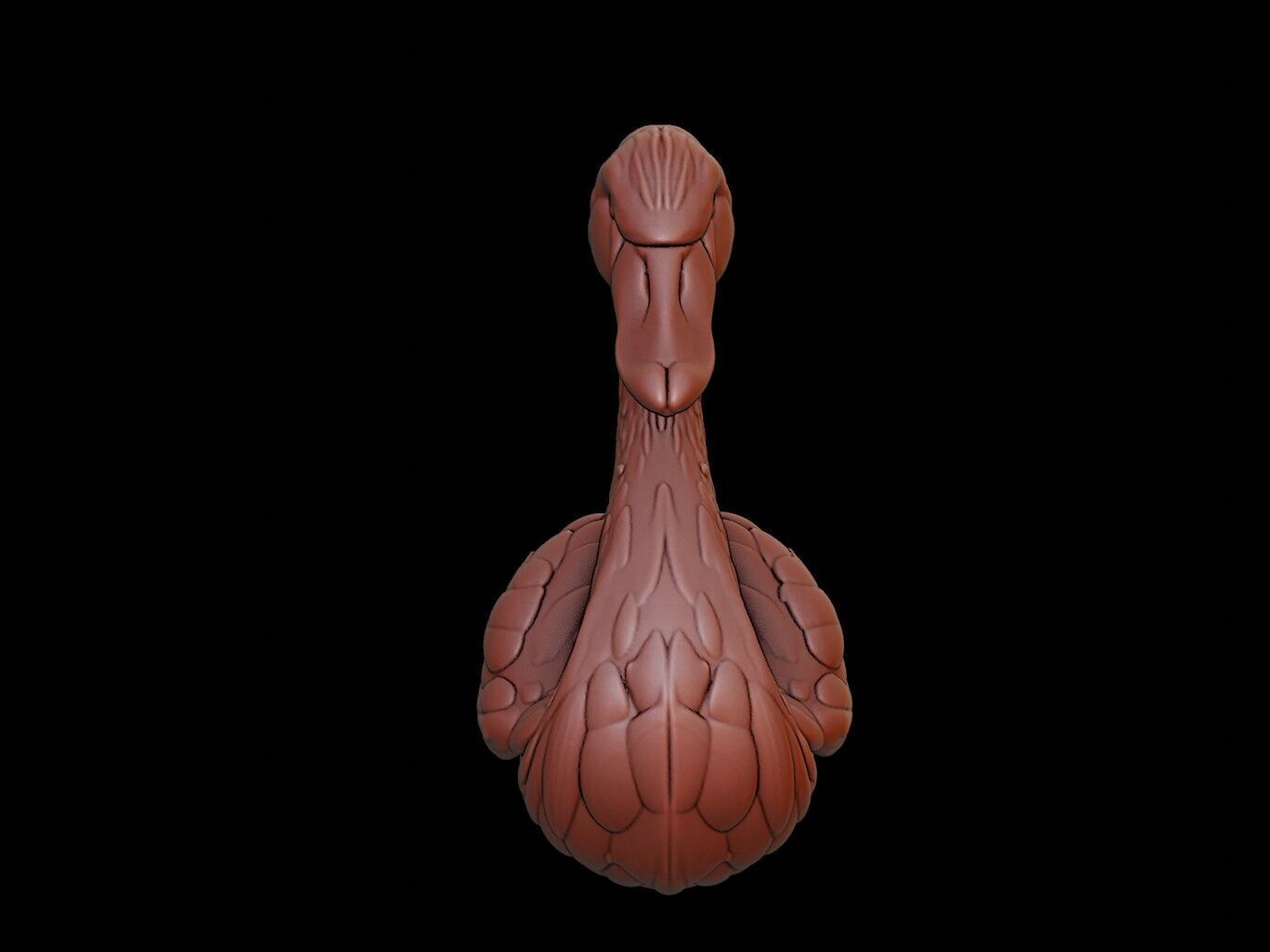 Swan Animal Bust 3D print model_2
