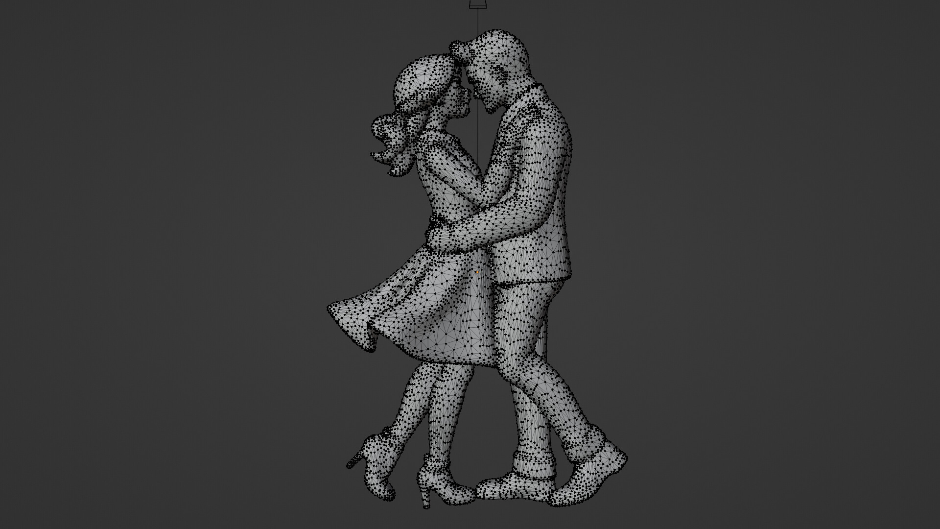 Romantic couple gift 02 Low-poly 3D model_5