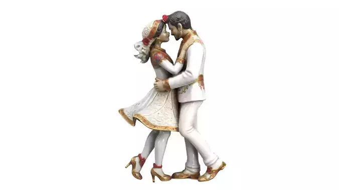 Romantic couple gift 02 Low-poly 3D model
