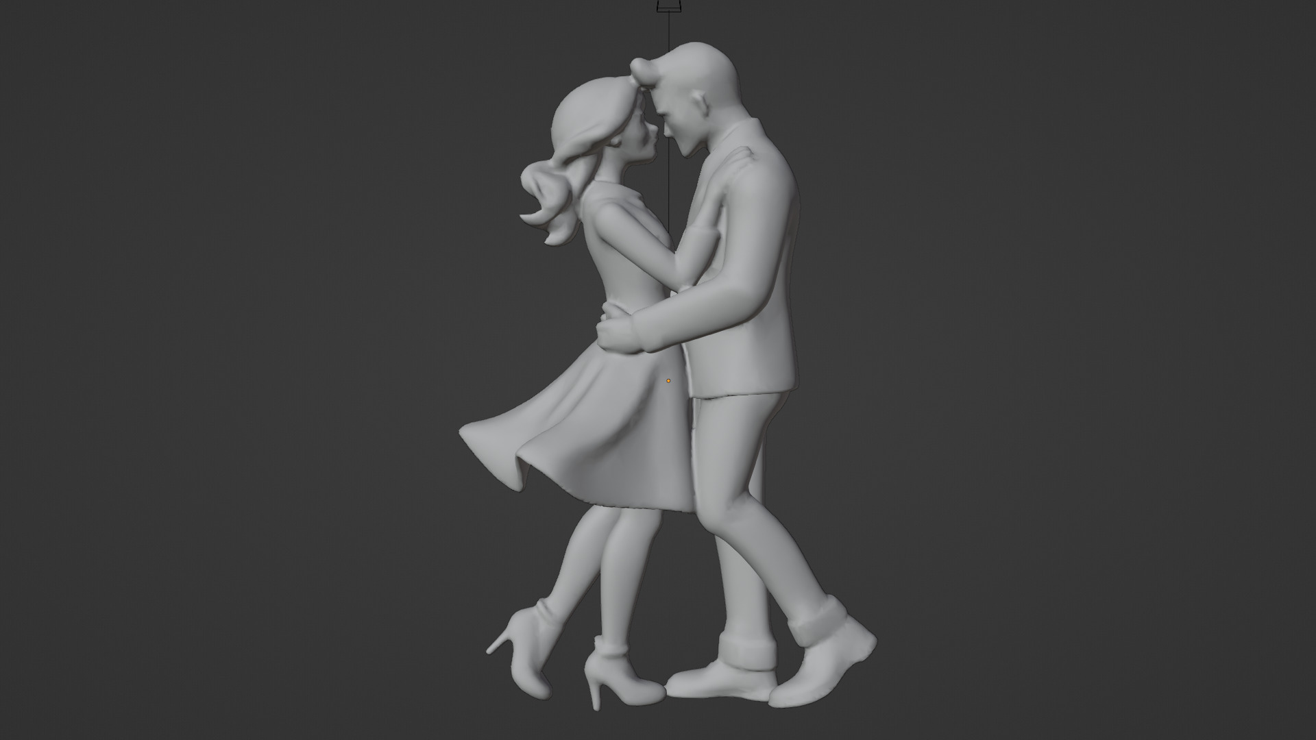Romantic couple gift 02 Low-poly 3D model_4