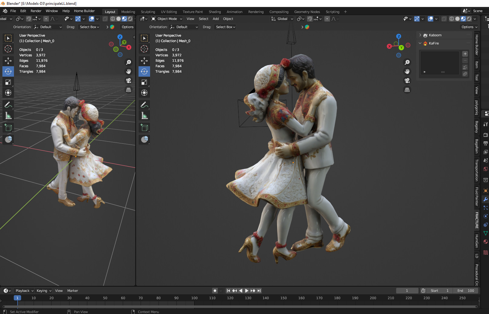 Romantic couple gift 02 Low-poly 3D model_2