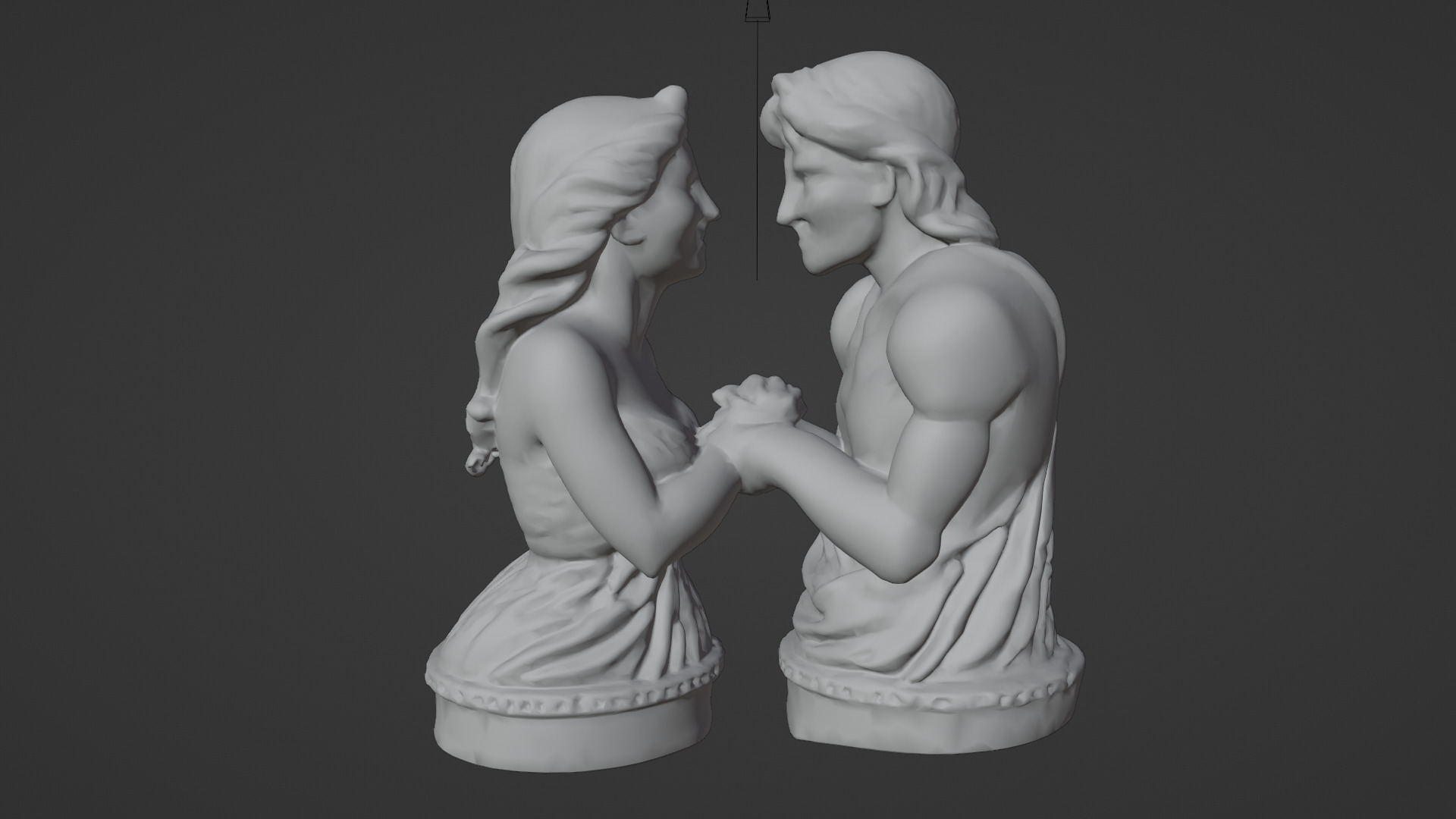 Romantic couple gift 03 Low-poly 3D model_4