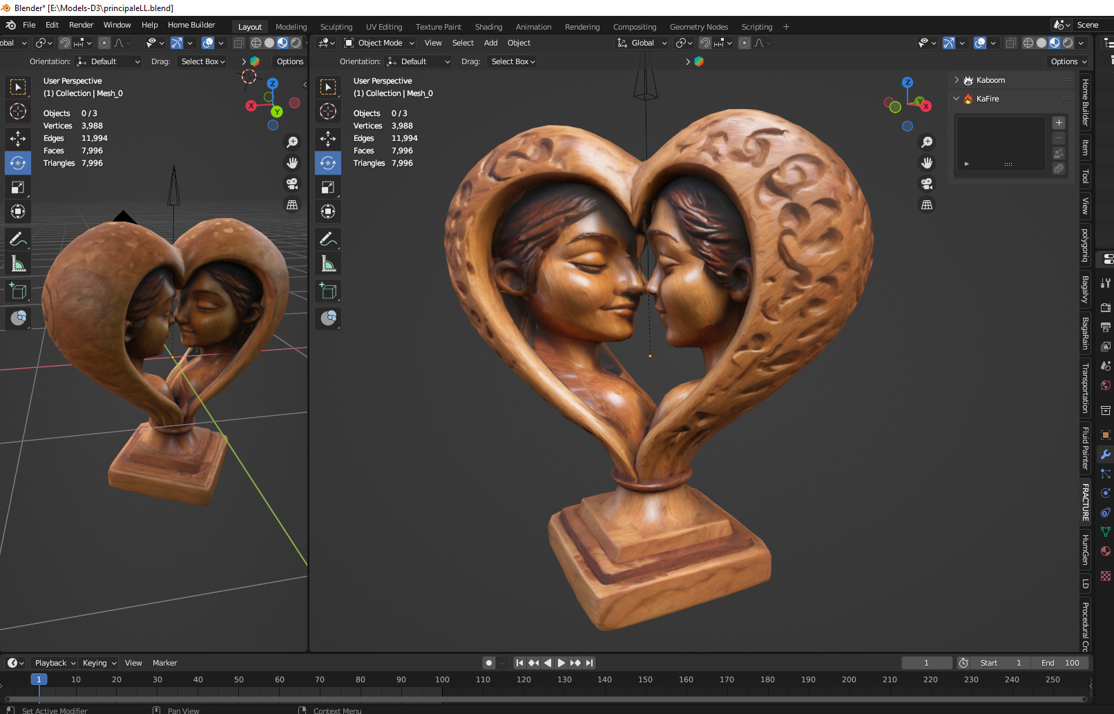 Romantic couple gift 04 Low-poly 3D model_2
