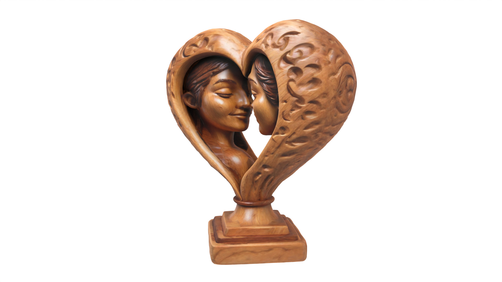 Romantic couple gift 04 Low-poly 3D model_3