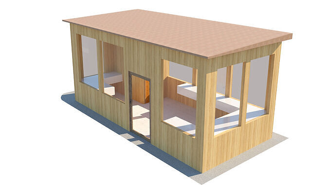 Security booth 3D model