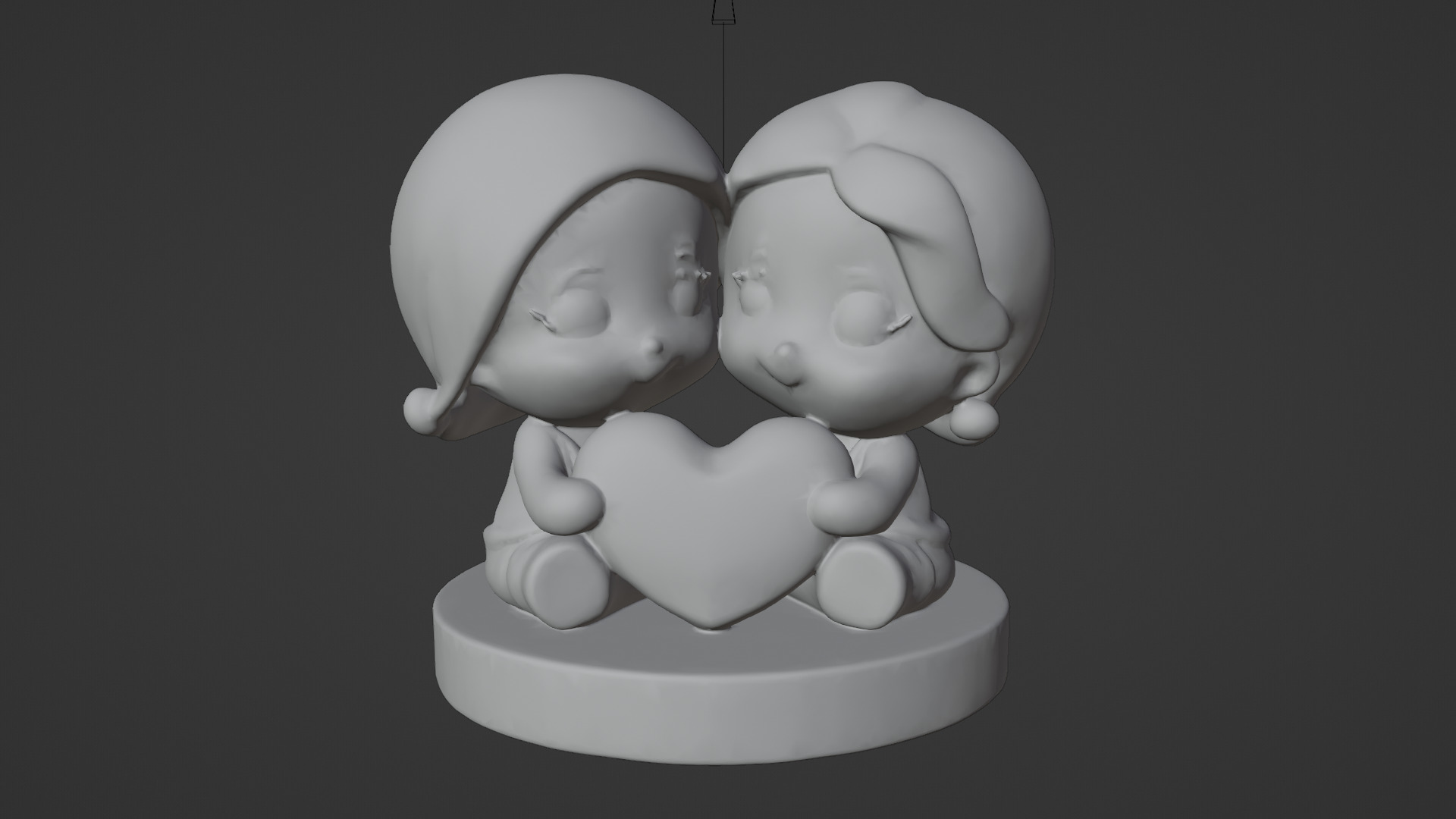 Romantic couple gift 05 Low-poly 3D model_2