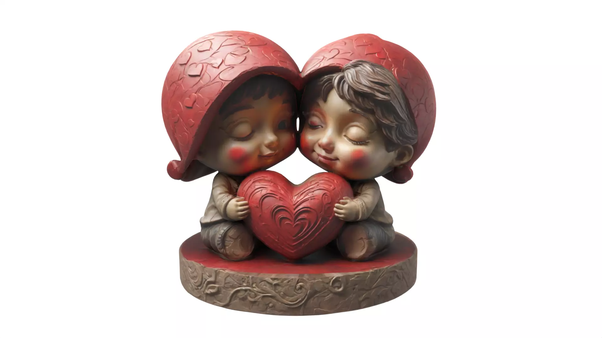 Romantic couple gift 05 Low-poly 3D model_0
