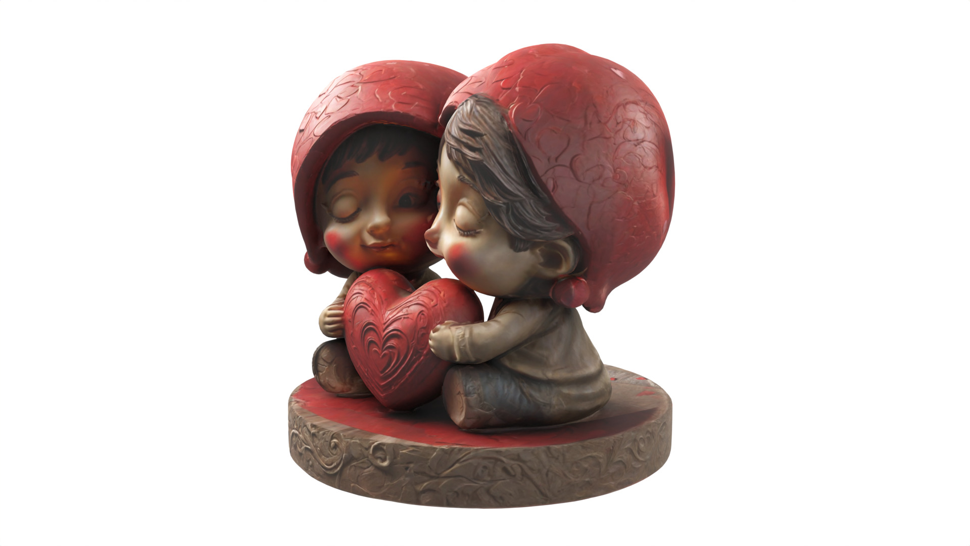 Romantic couple gift 05 Low-poly 3D model_4