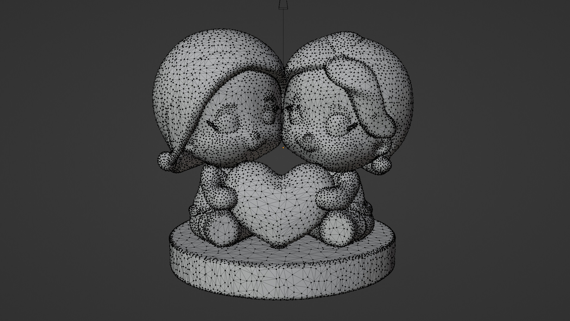 Romantic couple gift 05 Low-poly 3D model_3