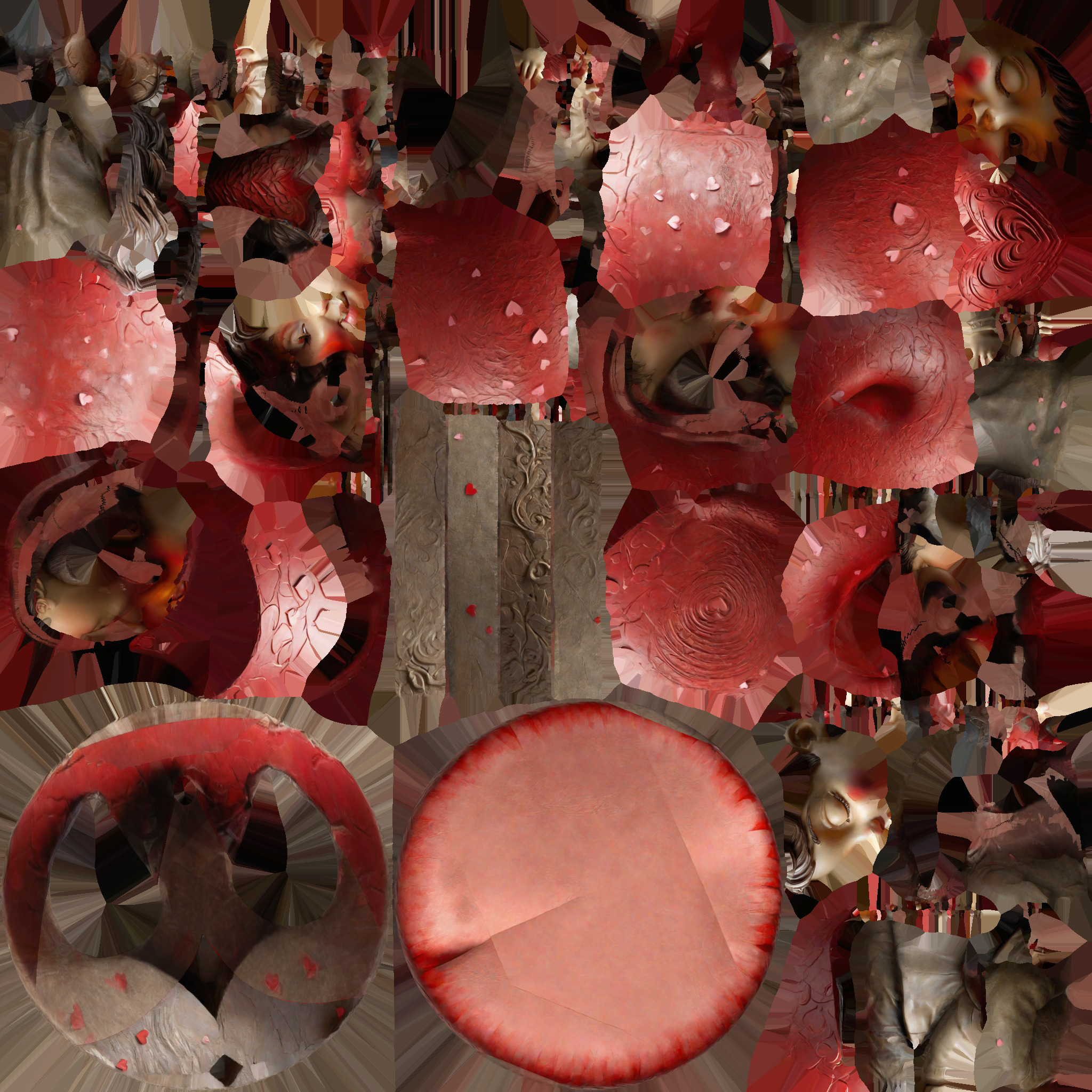 Romantic couple gift 05 Low-poly 3D model_6