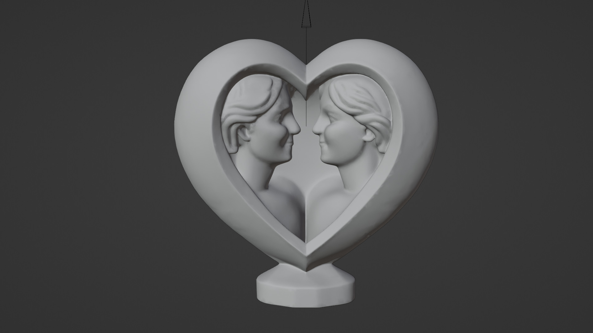 Romantic couple gift 06 Low-poly 3D model_5