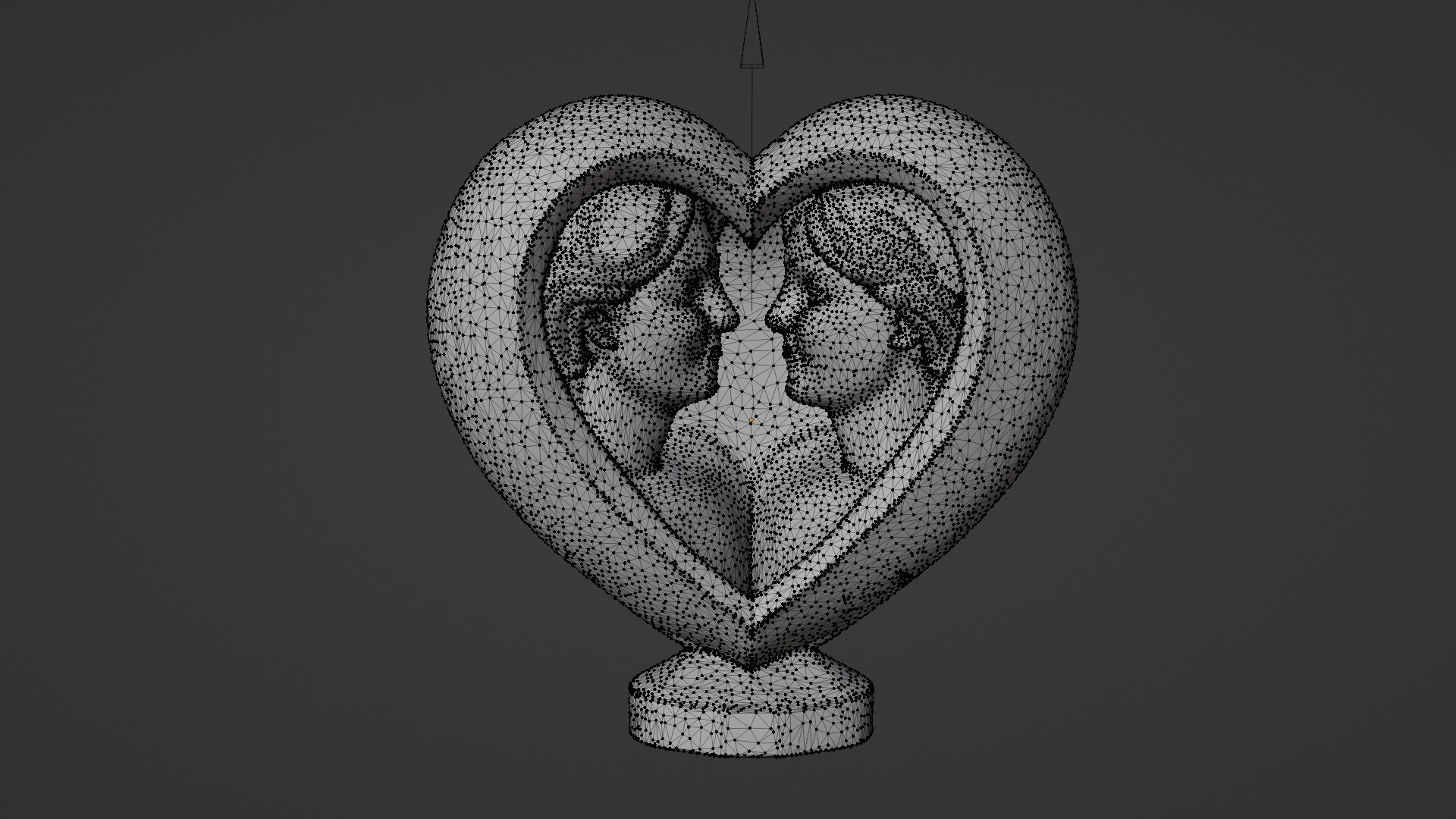 Romantic couple gift 06 Low-poly 3D model_6
