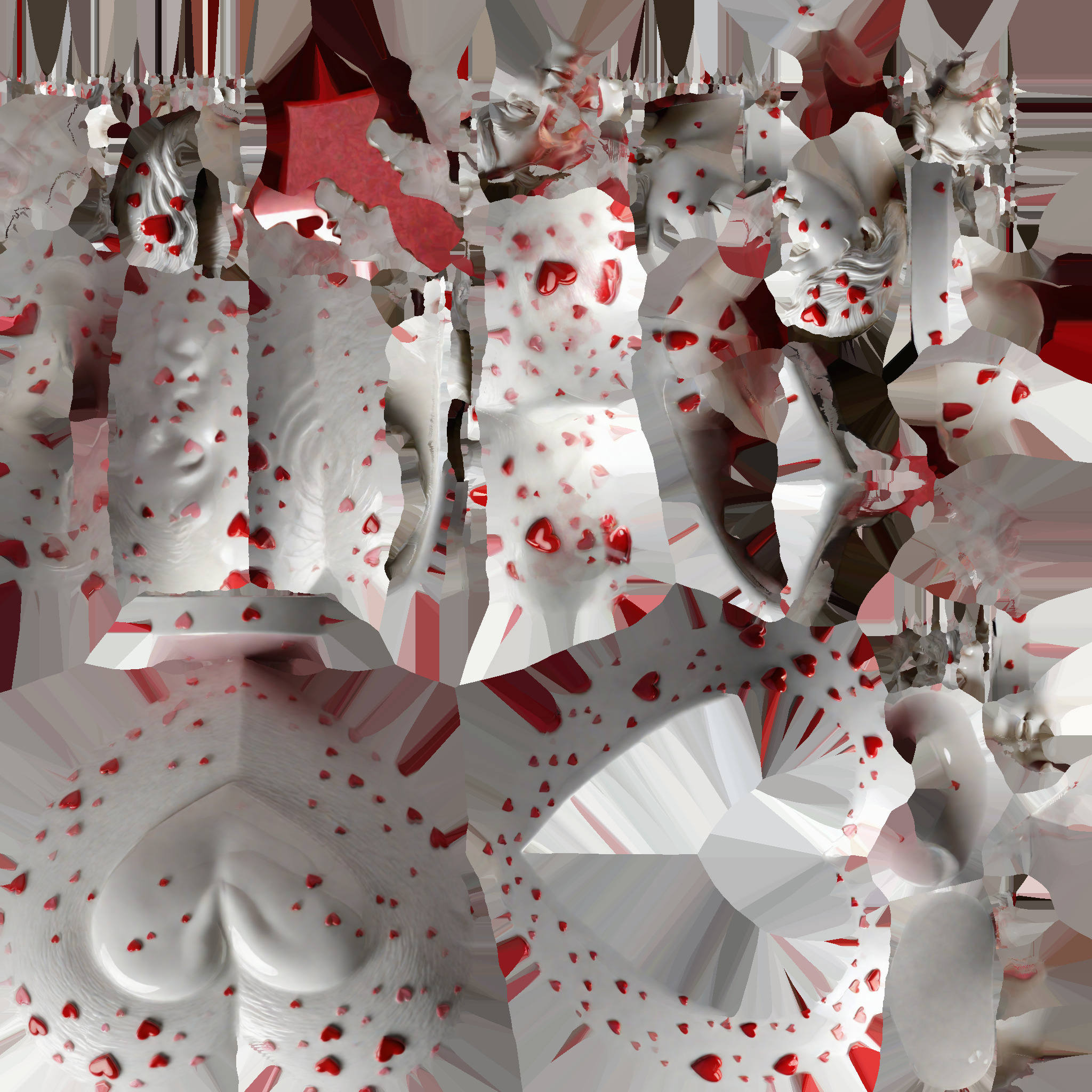 Romantic couple gift 06 Low-poly 3D model_7